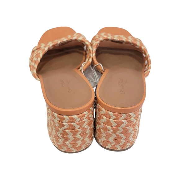 Universal Thread Rachel Orange Straw Chunky Heel Mule Size 7 or 11 Woman's NWT - Picture 5 of 9